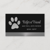 シルバードッグポーオンブラックペットグルーミングサービス 紹介カード (正面)