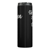 シルバードッグポーズブラック背景プリントパターン タンブラー (裏面)