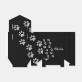 シルバードッグポーズブラック背景プリントパターン フェイバーボックス (折り畳みなし)