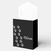 シルバードッグポーズブラック背景プリントパターン フェイバーボックス (オープン)