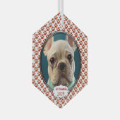 シルバードッグ私の初めてのクリスマス写真オーナメント ガラスオーナメント (正面右)