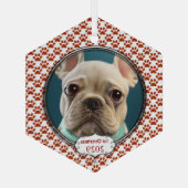 シルバードッグ私の初めてのクリスマス写真オーナメント ガラスオーナメント (裏面)