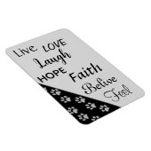 シルバードッグ黒背景プリントPattern Mag マグネット (右側)