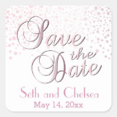 シルバードットの日付を保存 |カスタマイズ スクエアシール (正面)