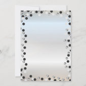 シルバードット、ガラス、バルーン甘い16パーティー 招待状 (裏面)