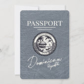 シルバードミニカ共和国パスポ結婚ート 招待状 (裏面)