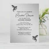 シルバードラゴンファンタジーブライダルシャワー招待 招待状 (スタンド正面)
