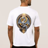 シルバードラゴン神秘的な強さシルバーグレース Tシャツ (裏面)