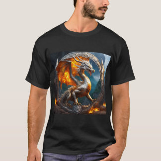 シルバードラゴン：神秘的なTシャツコレクション Tシャツ