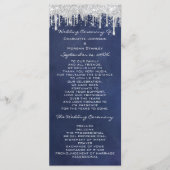 シルバードリップイベント結婚式 プログラムフォーマルブルー プログラム (正面)