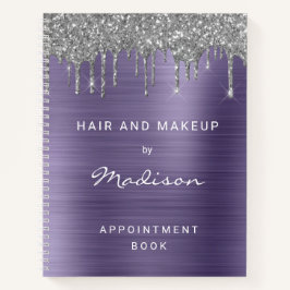 シルバードリップグリッター紫つや消しメタル予約 ノートブック