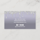 シルバードリップスダエレガントスティパープル美しいブティック 名刺 (裏面)