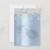 シルバードリップスバラスモーキーブルーブライダルスウィート16th 招待状 (裏面)