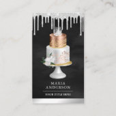 シルバードリップスフローラケーキブラックパティシシェフベーカリー 名刺 (正面)