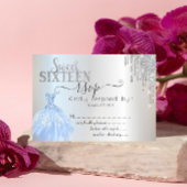 シルバードリップスブルードレススウィート16 RSVP招待状 招待状