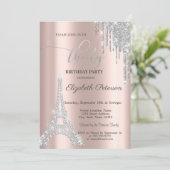 シルバードリップス、ダイヤモンドエッフェルタワー30th Birthday 招待状 (スタンド正面)