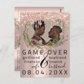 シルバードリップス ユーモアあふれる Save The Date 花の写真 ポストカード (正面/裏面)