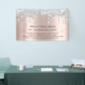 シルバードリップバラ金ゴールド赤面まつ毛ビューティフルメイス 横断幕 (トレードショー)