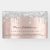 シルバードリップバラ金ゴールド赤面まつ毛メイクアップブライダル 横断幕 (横)