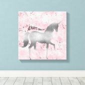 シルバードリームユニコーン キャンバスプリント (インサイチュ (ウッドフロア))