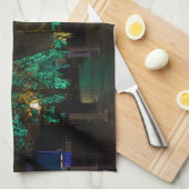 シルバードルシティでのクリスマス キッチンタオル (四つ折り)