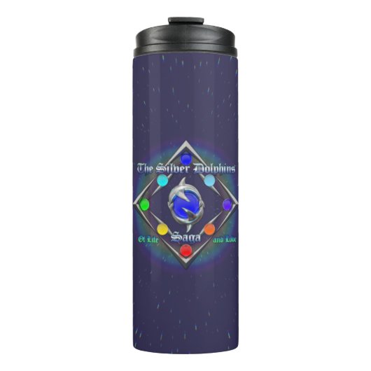 シルバードルフィンズサガオブライフ&ラブロゴ タンブラー (正面)