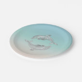 シルバードルフィンズビーチスタイルルアウ（ハワイ式宴会） ペーパープレート (アングル)