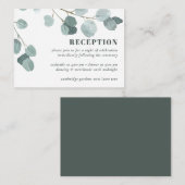 シルバードルユーカリプトゥスウェディングレセプション エンクロージャーカード (正面/裏面)