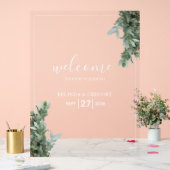 シルバードルユーカリ結婚の歓迎サイン アクリルサイン (ウェディング)