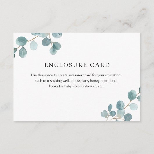 シルバードルユーカリ エンクロージャーカード (正面)