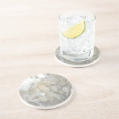 シルバードルルナリアエレガントフローラ自然石 コースター (側面)