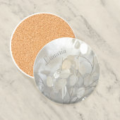 シルバードルルナリアエレガントフローラ自然石 コースター