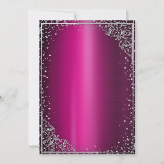 シルバードレスティアラ、ダイアモンズパープルキンセアニラ 招待状 (裏面)