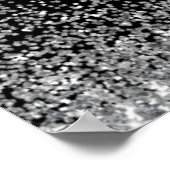 シルバードレスフェイクグリッターキンセアニェラへようこそ ポスター (角)