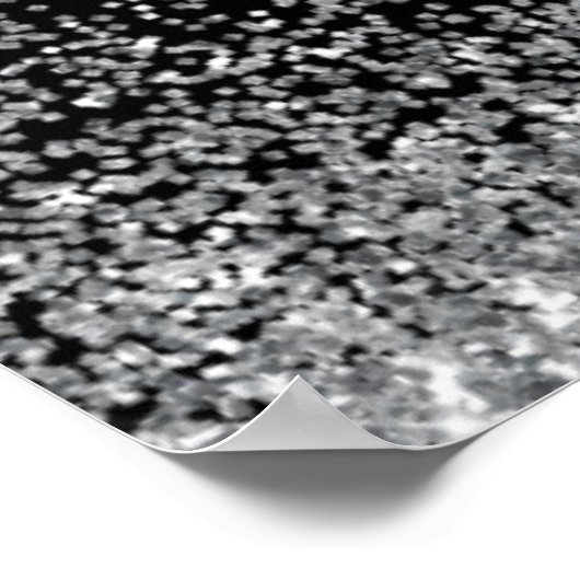 シルバードレスフェイクグリッターキンセアニェラへようこそ ポスター (角)