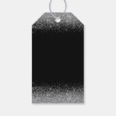 シルバードレスフェイクグリッタースウィート16誕生日 ギフトタグ (裏面)