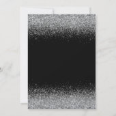 シルバードレスフェイクグリッタースウィート16誕生日 サンキューカード (裏面)