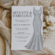 シルバードレス女性70thバースデーパーティー