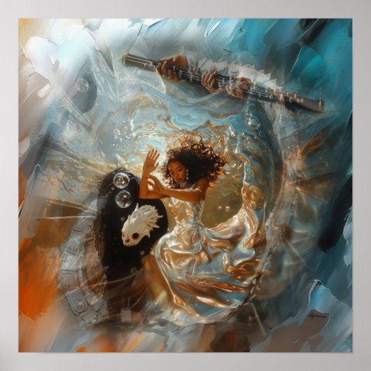 シルバードレス巫女ウィッチーAIアートマットバリュー ポスター (正面)