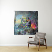 シルバードレス巫女オカルトダークウィッチーAIアート タペストリー (インサイチュ)