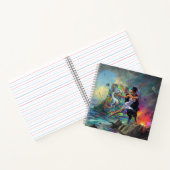 シルバードレス巫女オカルトダークウィッチーAIアート ノートブック (内部)