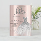 シルバードレス、バラ金ゴールド50th誕生日パーティーエキサイト 招待状 (スタンド正面)