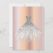 シルバードレス、バラ金ゴールド50th誕生日パーティー 招待状 (裏面)