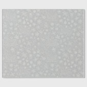 シルバードードルクリスマスそりパターン ラッピングペーパー (フラット)