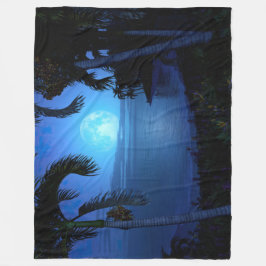 シルバーナイト フリースブランケット