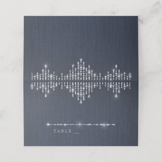 シルバーネイビーアートデコヴィンテージ結婚式座席表 プレイスカード (外部開封)