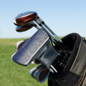 シルバーネイビーブルーグリッターガーリーモノグラム名 ゴルフヘッドカバー (インサイチュ)