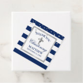 シルバーネイビーブルーストライプクリスチャレンジボーイ フェイバータグ (インサイチュ)