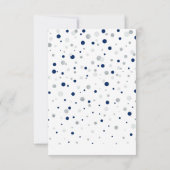 シルバーネイビーブルーブックスベビー、ブックリクエストカード サンキューカード (裏面)