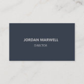 シルバーネイビーブルーミニマモダンリストプロフェッショナル 名刺 (正面)